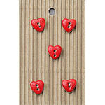 Button - Hearts L534 - 5 pcs