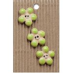 Button - Handmade L595 Flowers - 3pcs