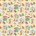Coastal Collection Beach Huts Beige (82290-103)
