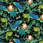 Geckos, Frogs & Lizards – Forest Fabric