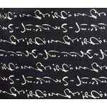 Fabric Piece - Off-White Writing on Navy Background
