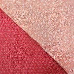 Sevenberry  Shantung - Terracotta Sakura / Crimson Asanoha