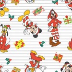Fat Quarters - Mickey and Friends Christmas - Stripe - 30270 106