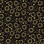 Fat Quarters - She Who Sews - C11341-Black Flower Stencils Black