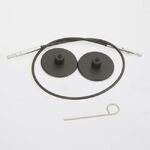 KnitPro Interchangeable Needle Cable 120cm Black/Silver