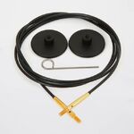 KnitPro Interchangeable Needle Cable 100cm Black/Gold