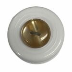 Button - 15mm Gold Brown 