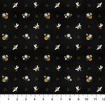 Fabric Piece Honey Bloom - Bees - 90467-99 - Black 15cm x 112cm