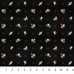 Fabric Piece Honey Bloom - Bees - 90467-99 - Black 15cm x 112cm