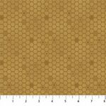 Fat Quarter - Honey Bloom - Hexies - 90470 - Gold