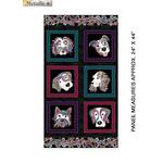 Fabric - K&K Dog On It Panel Black,/Multi 9050/5012
