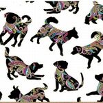 Fabric - K&K Dog On It Hot Diggity Small 9050/5509
