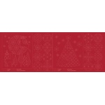 Christmas Sashiko Panel (Red)