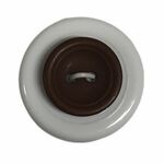 Button - 15mm Brown