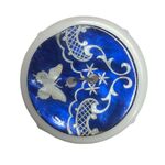 Button - Button- 25mm Blue/White Butterfly ST4403