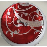 Button - 25mm Red/Swirl