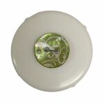 Button - 12mm Green/White Scroll ST4408