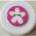 Button - Pastel Flower Hot Pink