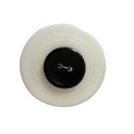 Button - 14mm 2 Hole Black