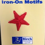 Birch Iron-On Motifs - Star Red
