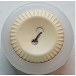 Button - 22mm Sand Plastic Fluted