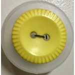 Button - 22mm Button Lime Plastic Fluted