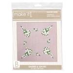 Table Topper Embroidery Kits – Daisies & Leaves