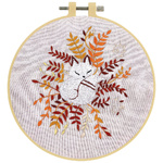 MAKE IT EMBROIDERY KIT – FLOWER FOX 12.4 X 10.2CM