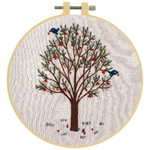 MAKE IT EMBROIDERY KIT – BIRDS IN TREE 13.6 X 9.9CM