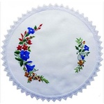 Brown Boronia 30cm Round Traycloth Embroidery Kit 587109