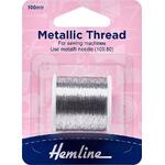Hemline Metallic Thread Silver - 100m