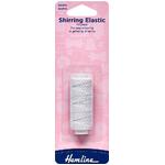 Hemline Shirring Elastic White