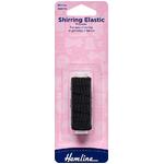 Hemline Shirring Elastic Black