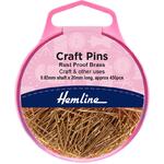 Hemline Brass Craft Pins