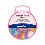 HEMLINE HANGSELL PINS FLOWER/FLAT HEAD 25GRM 0.58MM x 54MM long – 60PCS