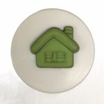 Button - 14mm House Green