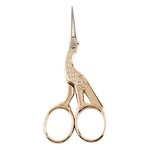 Klasse Embroidery Scissors Stork Gold Handled 115mm