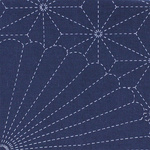 Sashiko Printed Cloth Navy - Galaxy Fans