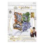 Harry Potter Hogwarts Crest No Count Cross Stitch Kit