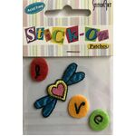 Stick-On Patches - L-O-V-E Heart with Wings