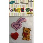 Stick-On Patches - Teddy with Hearts