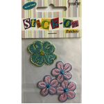 Stick-On Patches - Pink & Aqua Flowers
