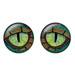Toy Eyes 14mm Snake - Green (pair)
