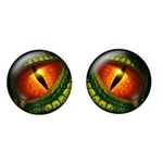 Toy Eyes 14mm Snake - Red (pair)