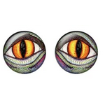 Toy Eyes 14mm Lizard - Grey (pair)
