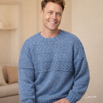 0062 Tracks Jumper Knitting Pattern – Men’s Textured Classic