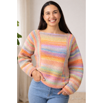 9009 Sunny Sierra Crochet Jumper Pattern – Colourful Women’s Knit