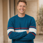 014 Lachlan Jumper Knitting Pattern – Men’s Stripe Sweater