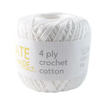 4 Ply Crochet Cotton 1000 White