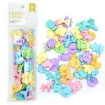 Multi Fantasy Novelty Buttons 60g Pack